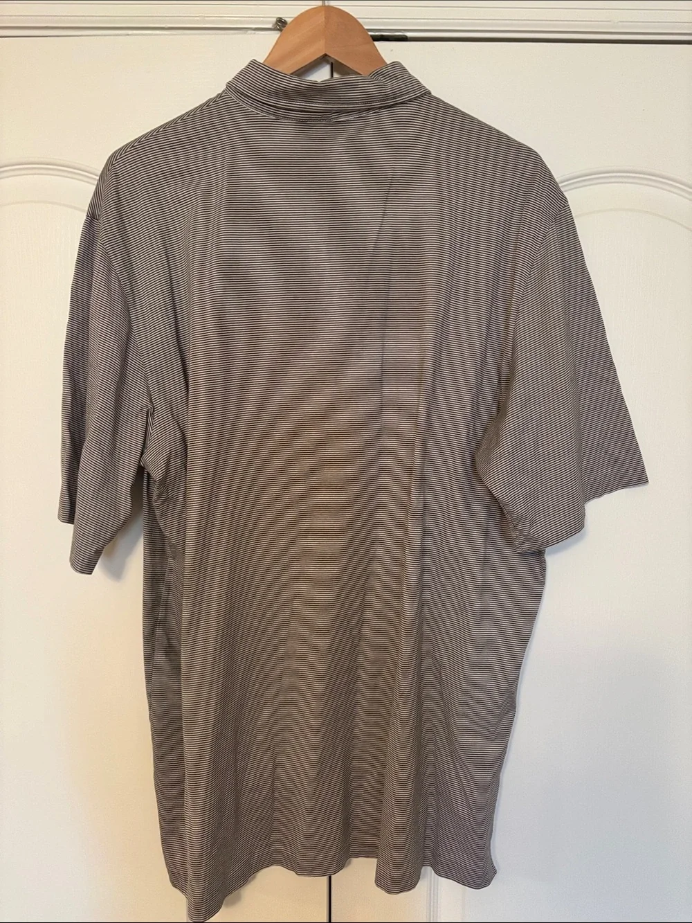 Ralph Lauren Polo Shirt in Gray and Black Microstripe